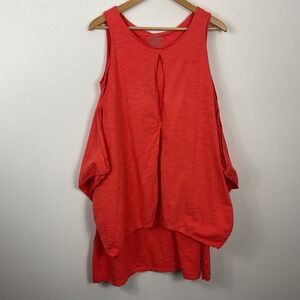 Neon Buddha Orange Sleeveless Layered Dress Women's Size L